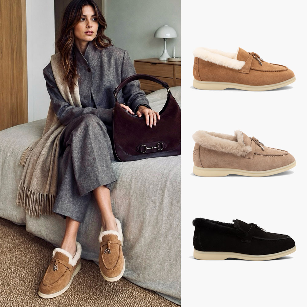 [무료배송] 호주정품 오즈웨어 킬티 참 시어링 로퍼 (굽2.5cm) OZWEAR UGG OB1034