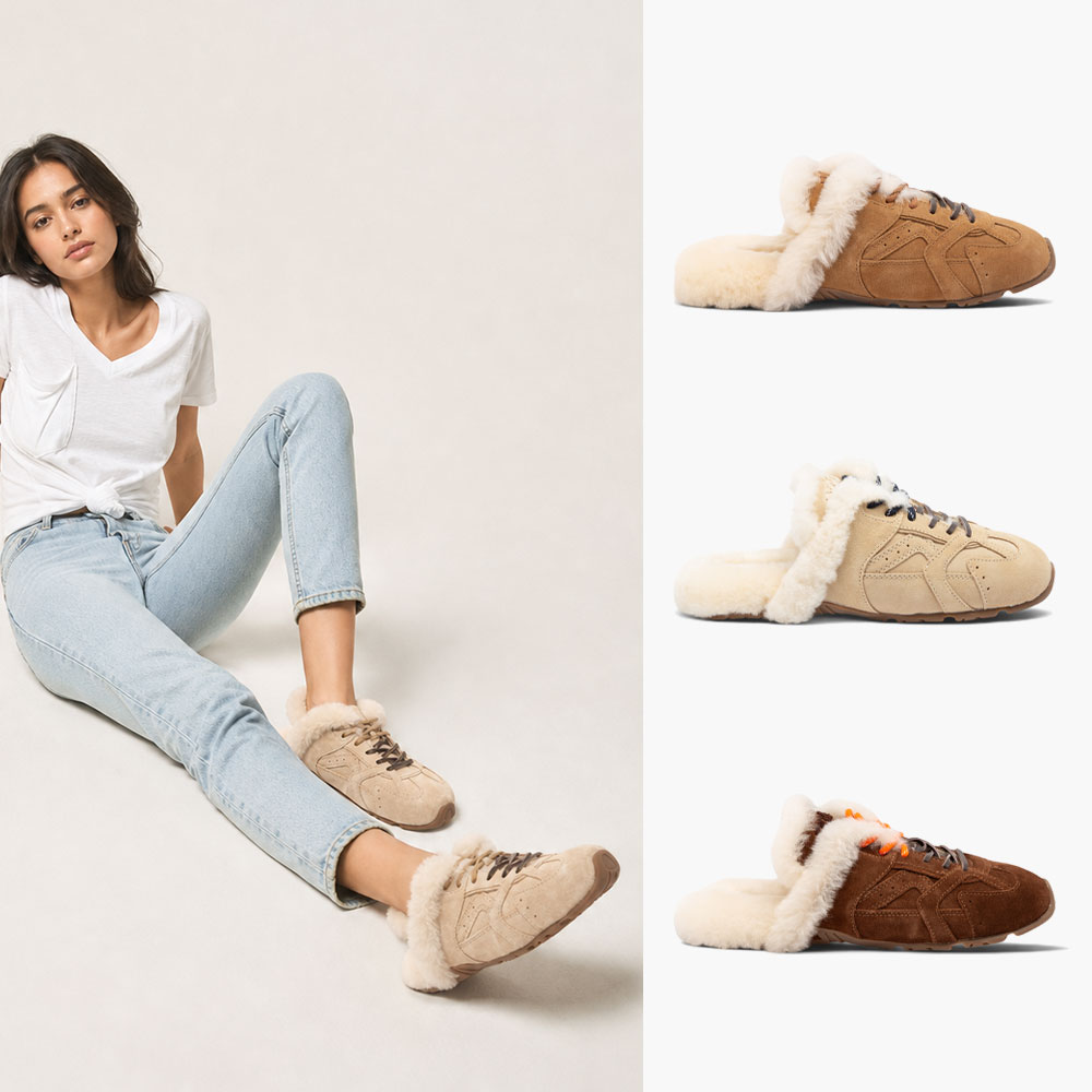 [무료배송] 호주정품 오즈웨어 티알 코지 시어링 뮬 (굽2cm) OZWEAR UGG OB1122